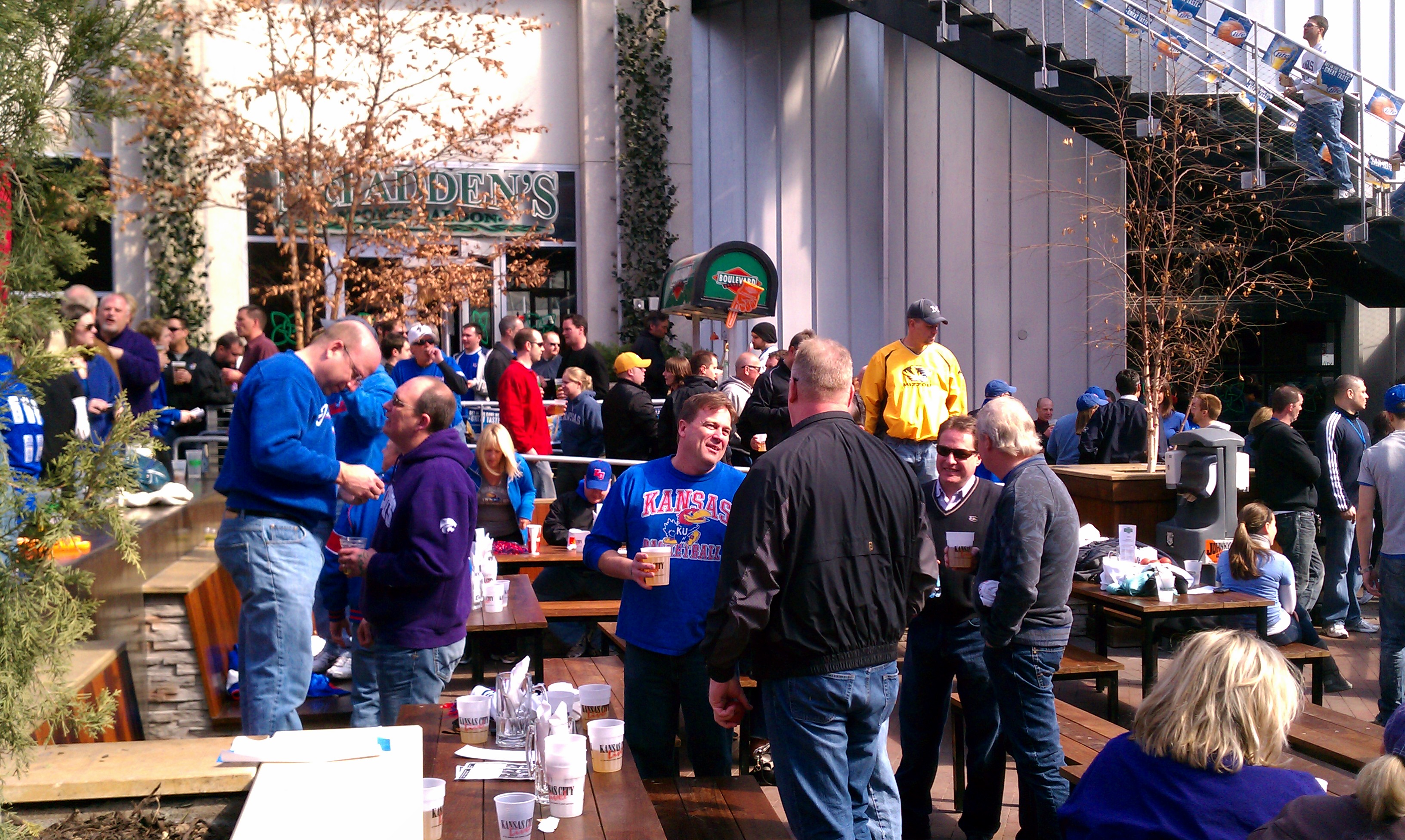 Photo gallery KU fans watch the Jayhawks take on the Cowboys at Power